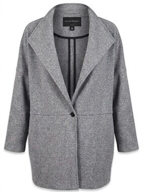 Banana Republic Gray Longline Coatigan XXL | Oversized Minimalist Topper Coat